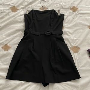 Sexy black Halo strapless romper size 8